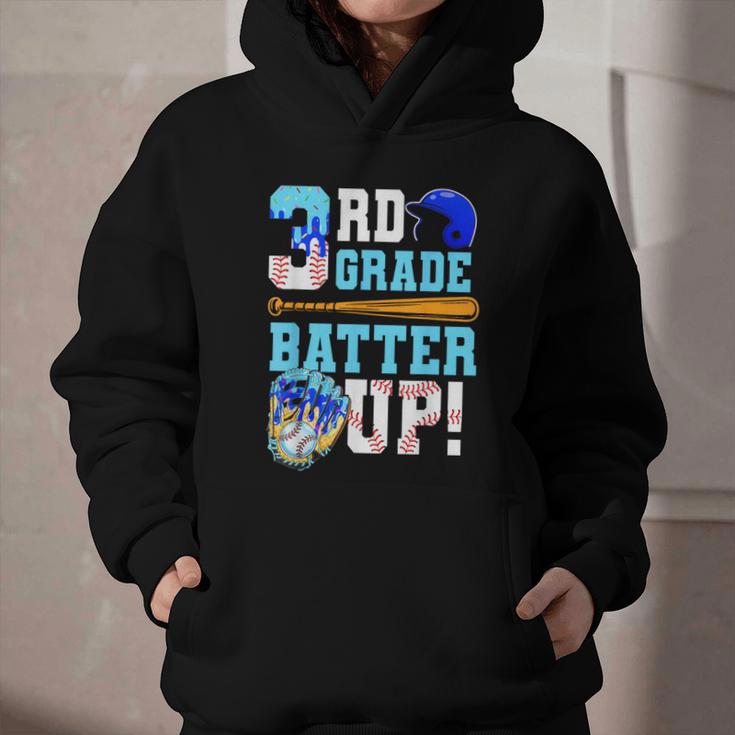 3rd Grade Back To School Baseball Drip Ice Cream Batter Up Graphic Youth Hoodie 3rd Grade Back To School Baseball Drip Ice Cream Batter Up Graphic Youth Hoodie
