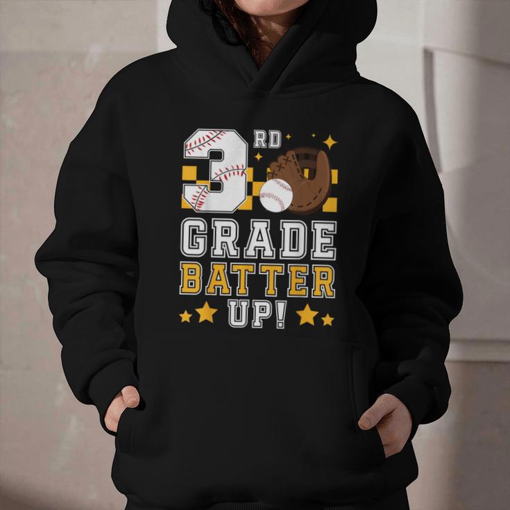 3rd Grade Batter Up Baseball First Day Back To School Graphic Youth Hoodie