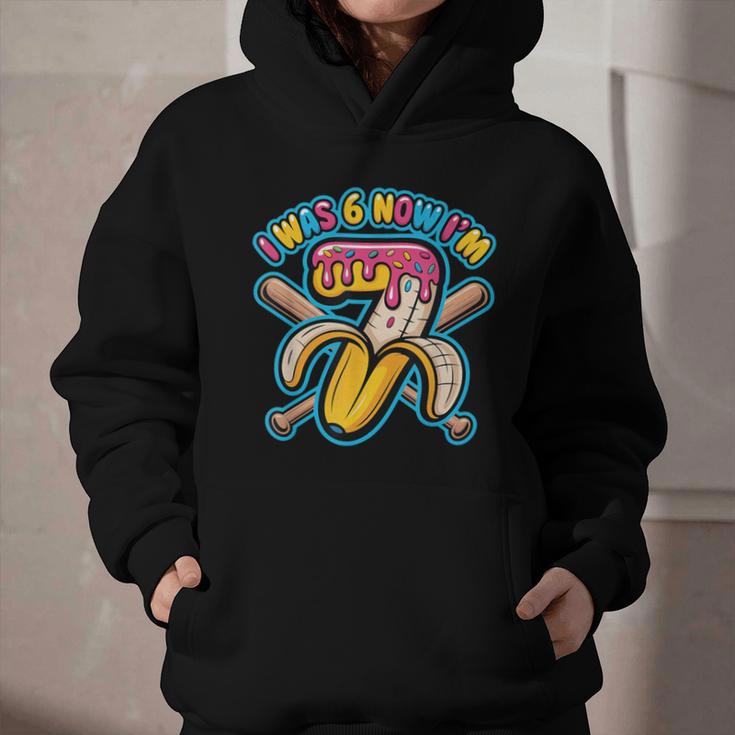 I Was 6 Now I’m 7 Banana Drip Birthday Baseball Graphic Youth Hoodie I Was 6 Now I’m 7 Banana Drip Birthday Baseball Graphic Youth Hoodie