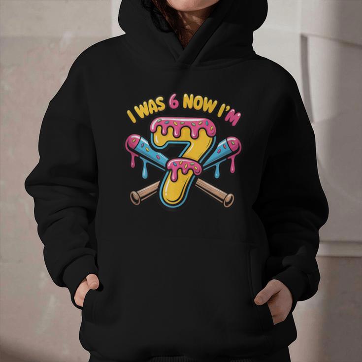 I Was 6 Now I'm 7 Dripping Ice Cream Baseball 67 Drip Graphic Youth Hoodie I Was 6 Now I'm 7 Dripping Ice Cream Baseball 67 Drip Graphic Youth Hoodie