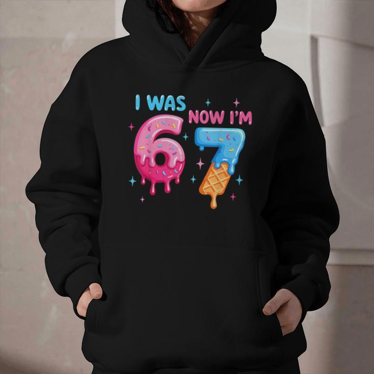 I Was 6 Now I'm 7 Meme Six Seven Baseball 7th Birthday Graphic Youth Hoodie I Was 6 Now I'm 7 Meme Six Seven Baseball 7th Birthday Graphic Youth Hoodie