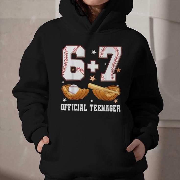 67 13 Year Old Official Teenager Baseball Boy 13th Birthday Graphic Youth Hoodie