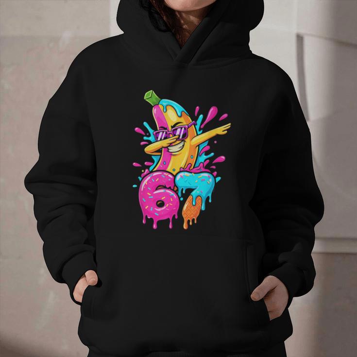 67 Baseball Dabbing Banana 6 7 Dripping Ice Cream Meme Graphic Youth Hoodie