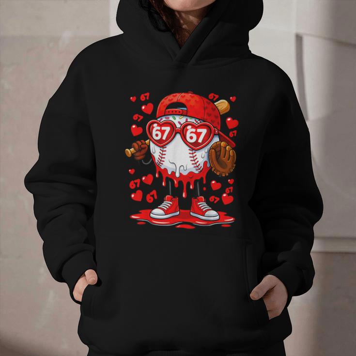 67 Baseball Drip Valentine's Day Graphic Youth Hoodie 67 Baseball Drip Valentine's Day Graphic Youth Hoodie