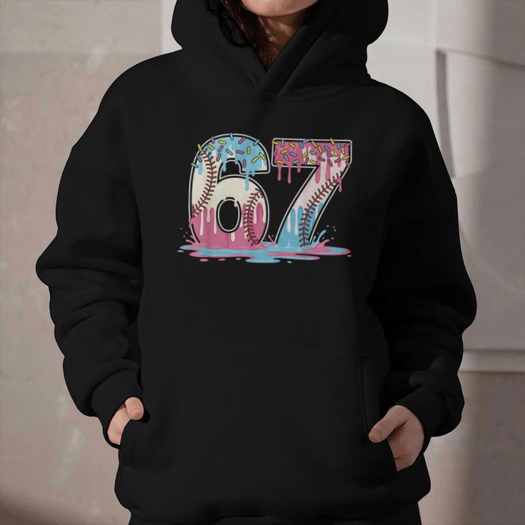 67 Baseball Ice Cream Drip Meme Six Seven Gen Alpha Graphic Youth Hoodie 67 Baseball Ice Cream Drip Meme Six Seven Gen Alpha Graphic Youth Hoodie