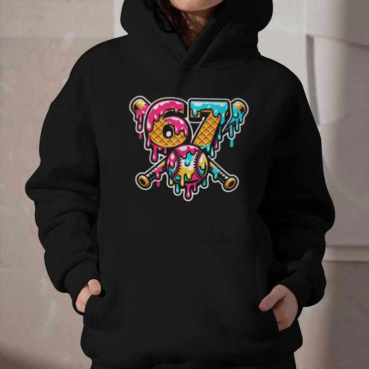 67 Baseball Ice Cream Drip Number Graphic Youth Hoodie 67 Baseball Ice Cream Drip Number Graphic Youth Hoodie