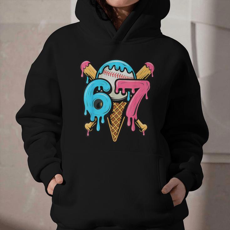 67 Baseball Ice Cream Drip Player Graphic Youth Hoodie 67 Baseball Ice Cream Drip Player Graphic Youth Hoodie