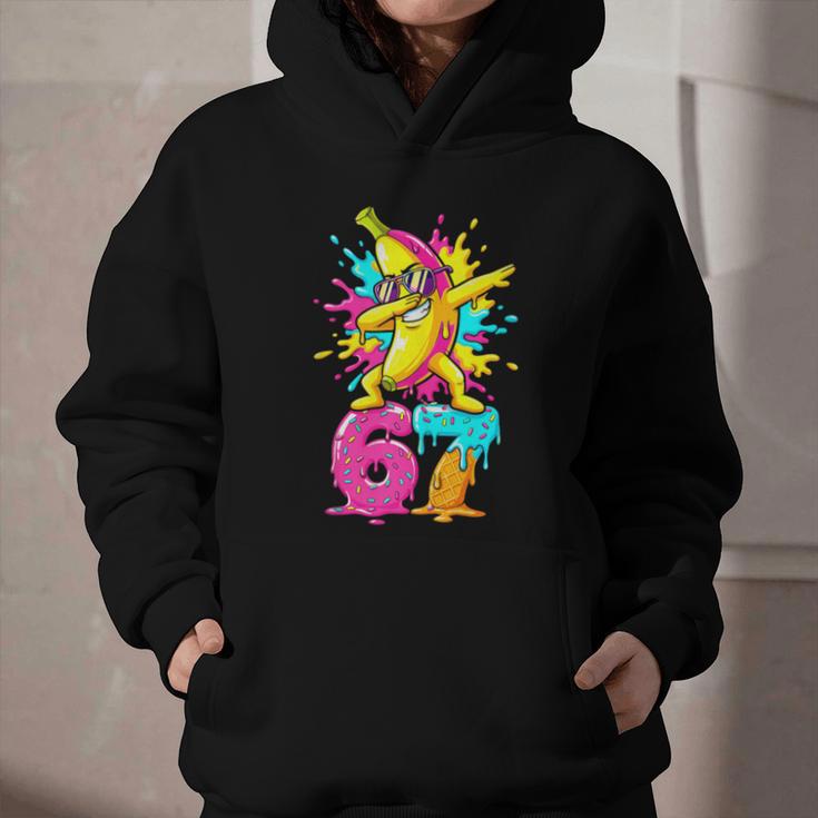 67 Baseball Ice Cream Six Seven Dabbing Banana Graphic Youth Hoodie 67 Baseball Ice Cream Six Seven Dabbing Banana Graphic Youth Hoodie
