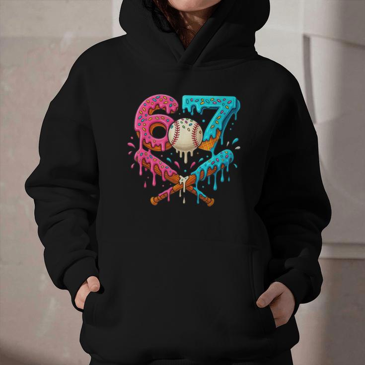 67 Ice Cream Drip Baseball Meme – Six Seven Gen Alpha Graphic Youth Hoodie 67 Ice Cream Drip Baseball Meme – Six Seven Gen Alpha Graphic Youth Hoodie