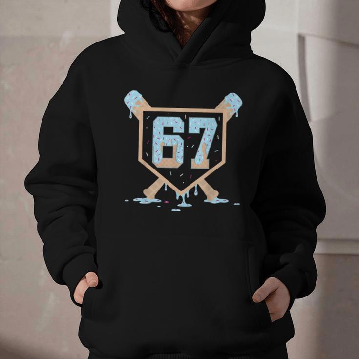 67 Ice Cream Drip Baseball Meme Six Seven Gen Alpha Graphic Youth Hoodie 67 Ice Cream Drip Baseball Meme Six Seven Gen Alpha Graphic Youth Hoodie