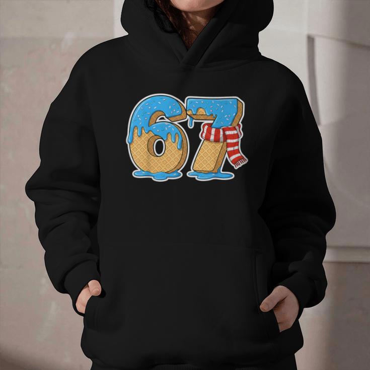 67 Ice Cream Drip Six Seven Baseball Drip 67 Boys Meme Graphic Youth Hoodie