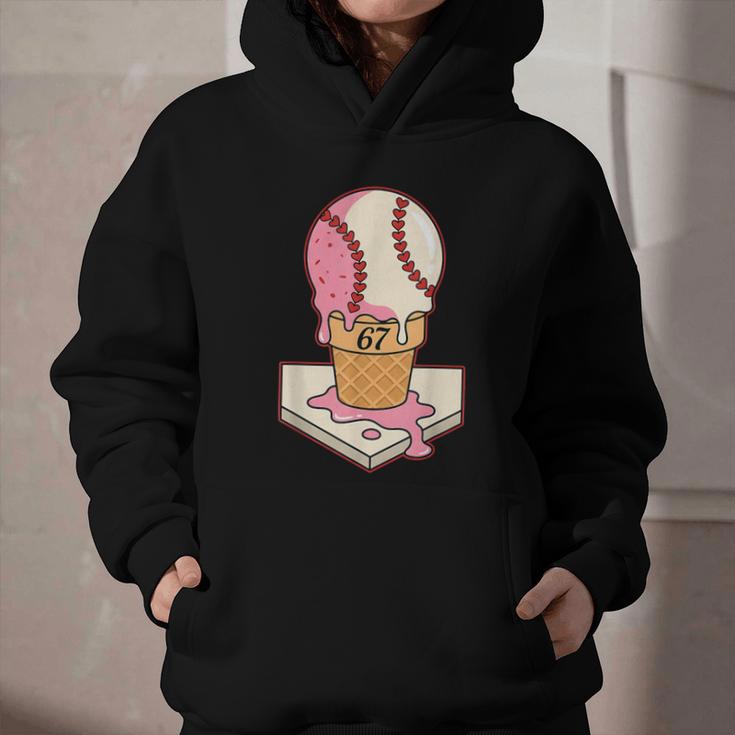 67 Tee Baseball Creamy Dripping Graphic Sixty-Seven Clothes Graphic Youth Hoodie
