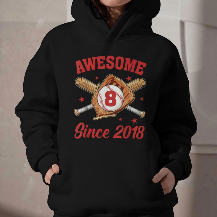 8 Year Old Boys Awesome Since 2018 Baseball Birthday Graphic Youth Hoodie 8 Year Old Boys Awesome Since 2018 Baseball Birthday Graphic Youth Hoodie