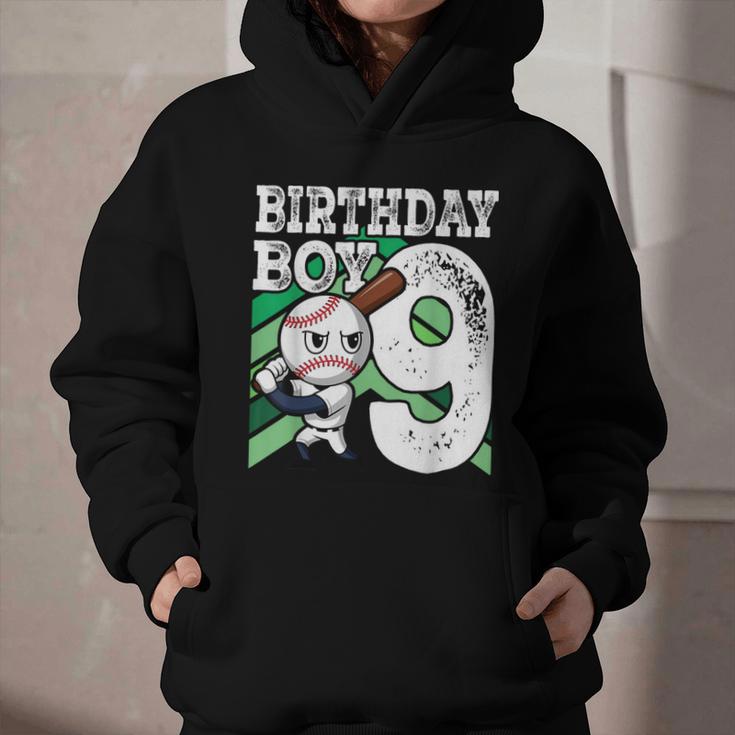 9th Birthday Baseball Birthday Party 9th Birthday Boy Graphic Youth Hoodie