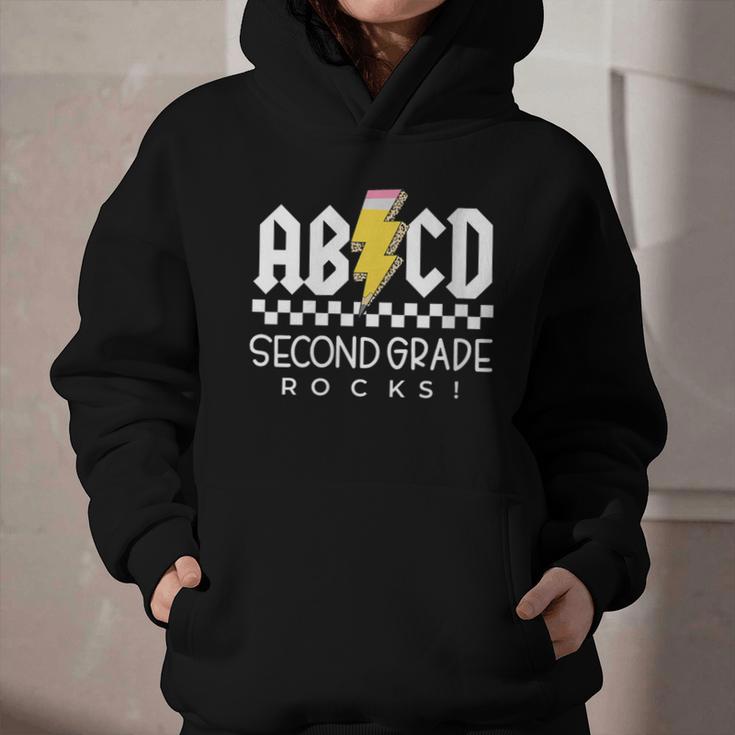 ABCD Second Grade Rocks First Day Of School Back To School Graphic Youth Hoodie