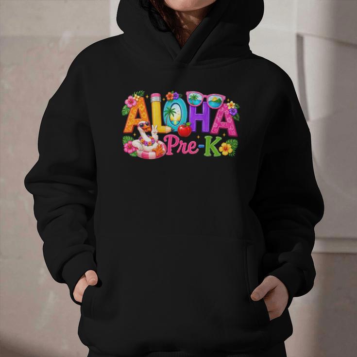 Aloha Pre-K Tropical Floral Beach Silly Goose Back To School Graphic Youth Hoodie