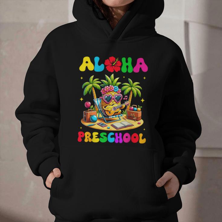 Aloha Preschool Pineapple Hawaii Back To School Kids Girl Graphic Youth Hoodie