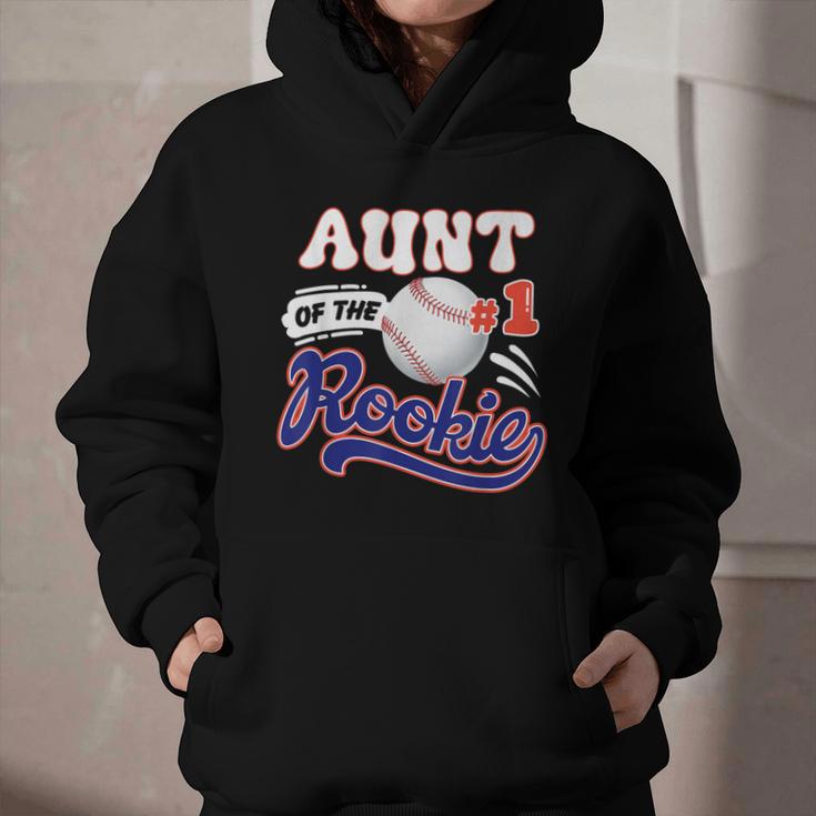 Aunt Rookie Of Year 1st Birthday Baseball Theme Matching Graphic Youth Hoodie