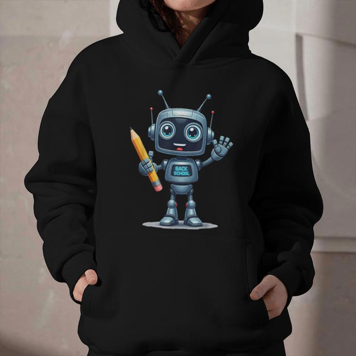 Back To School 2025 Robot Pencil For Kids Graphic Youth Hoodie