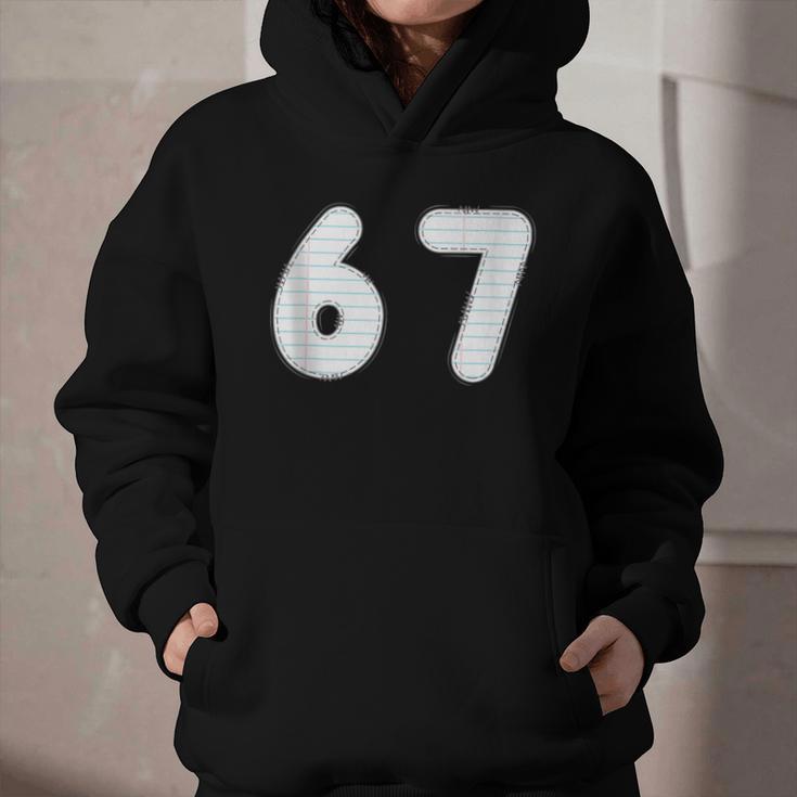 Back To School 67 Notebook Number For Class Year Graphic Youth Hoodie