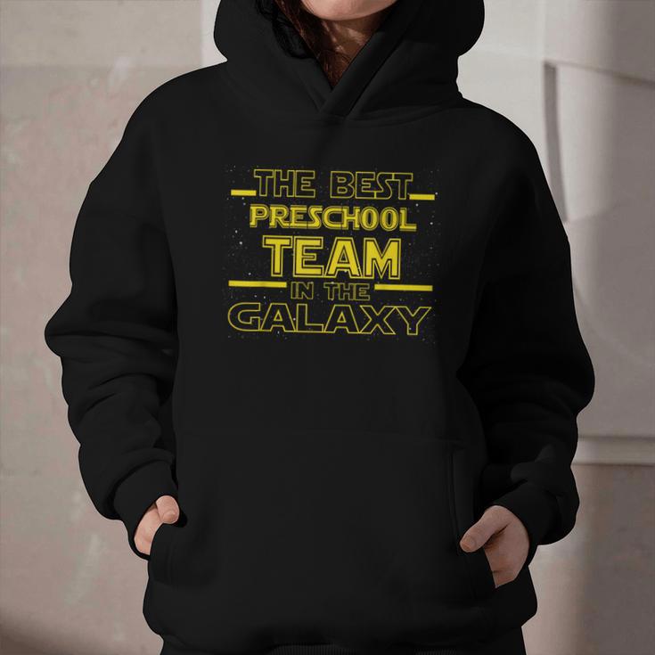 Back To School Best Preschool Team In The Galaxy Space Out Graphic Youth Hoodie