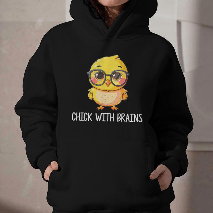 Back To School Chick With Brains Smart Intelligent Girls Graphic Youth Hoodie Back To School Chick With Brains Smart Intelligent Girls Graphic Youth Hoodie