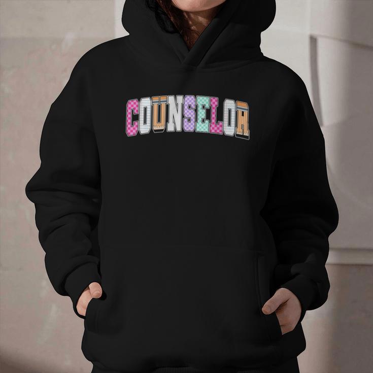 Back To School Counselor Preppy Checkered Counselor Life Graphic Youth Hoodie Back To School Counselor Preppy Checkered Counselor Life Graphic Youth Hoodie