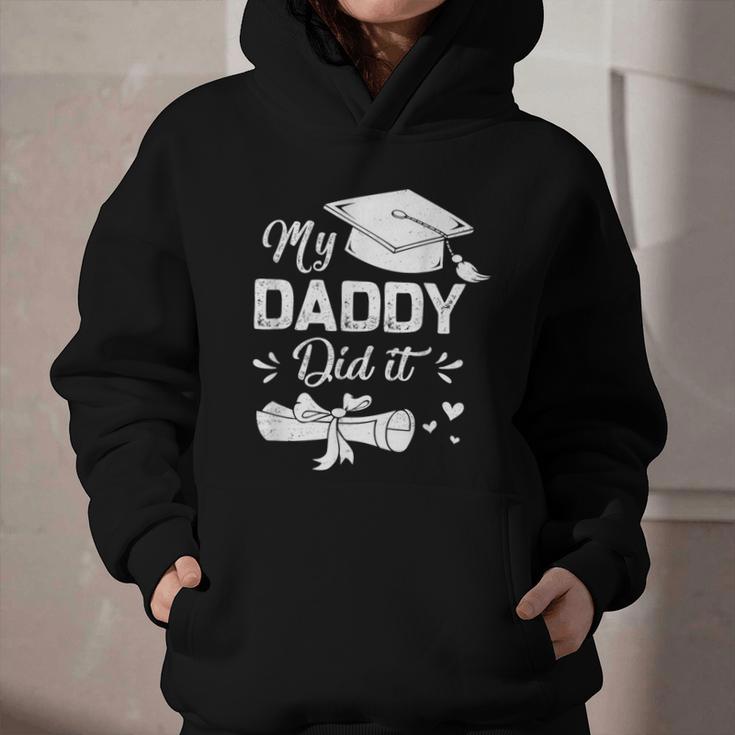 Back To School My Daddy Did It Graduation Proud Dad Graduated Small Graphic Youth Hoodie