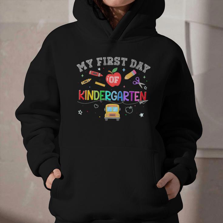 Back To School My First Day Of Kindergarten Boy Girl Graphic Youth Hoodie