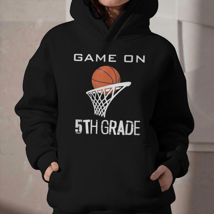 Back To School Game On 5th Grade Basketball Kids Graphic Youth Hoodie