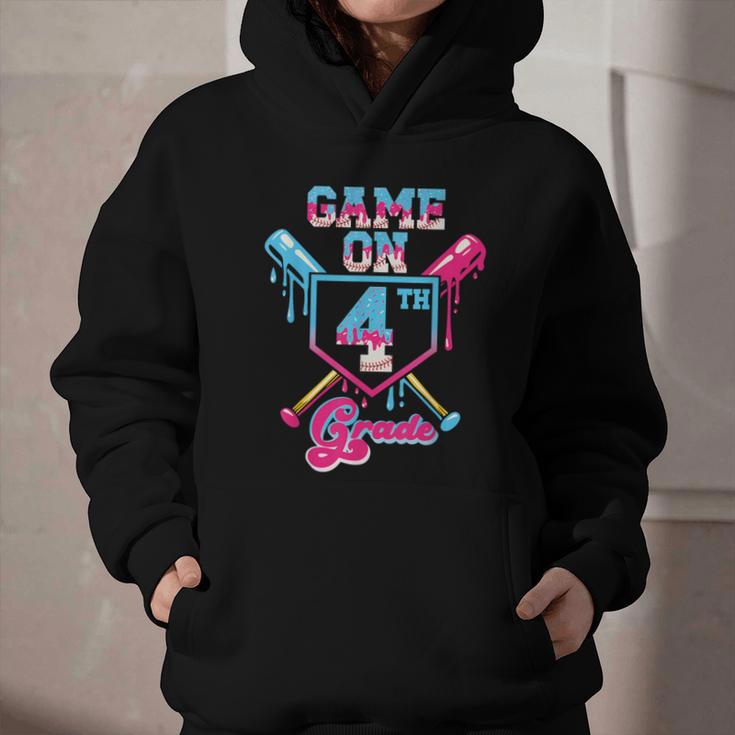 Back To School Game On Fourth Grade Baseball First Day Boys Graphic Youth Hoodie