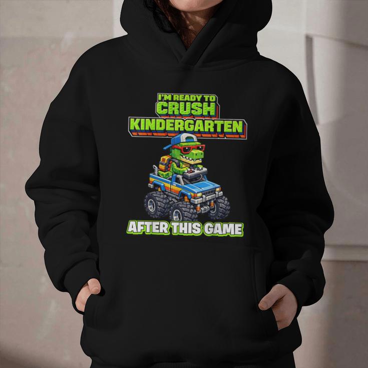 Back To School Kindergarten Retro Monster Truck Dinosaur Boy Graphic Youth Hoodie Back To School Kindergarten Retro Monster Truck Dinosaur Boy Graphic Youth Hoodie