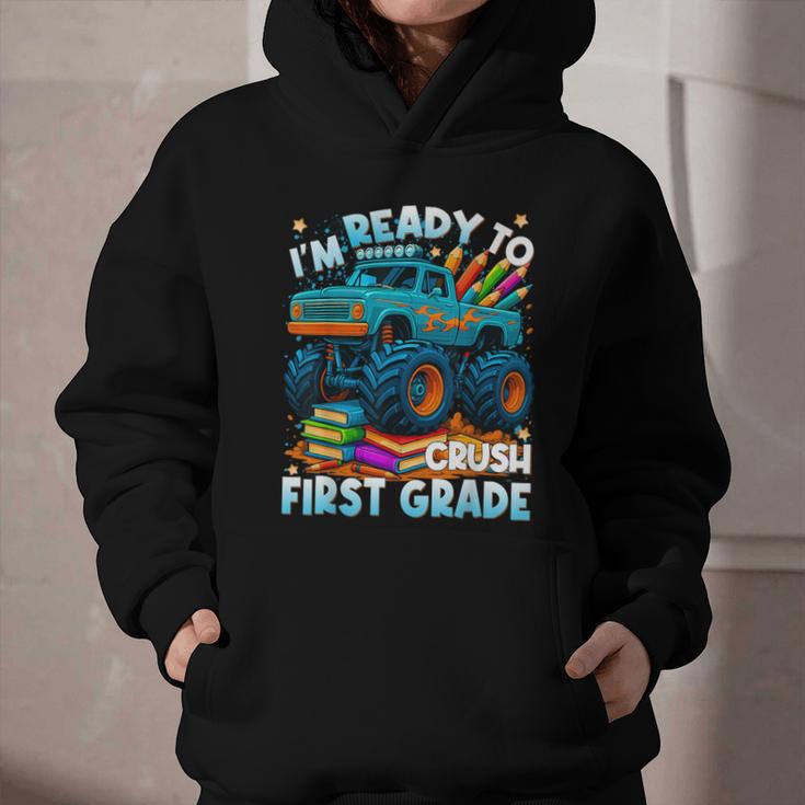 Back To School Ready To Crush 1st Grade Monster Truck Boys Graphic Youth Hoodie Back To School Ready To Crush 1st Grade Monster Truck Boys Graphic Youth Hoodie