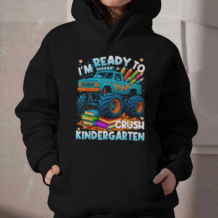Back To School Ready To Crush Kindergarten Monster Truck Boy Graphic Youth Hoodie Back To School Ready To Crush Kindergarten Monster Truck Boy Graphic Youth Hoodie