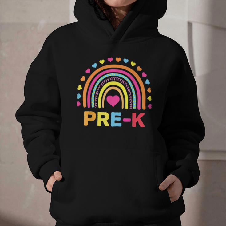 Back To School Shirt Rainbow Happy First Day Of Pre-K Graphic Youth Hoodie Back To School Shirt Rainbow Happy First Day Of Pre-K Graphic Youth Hoodie