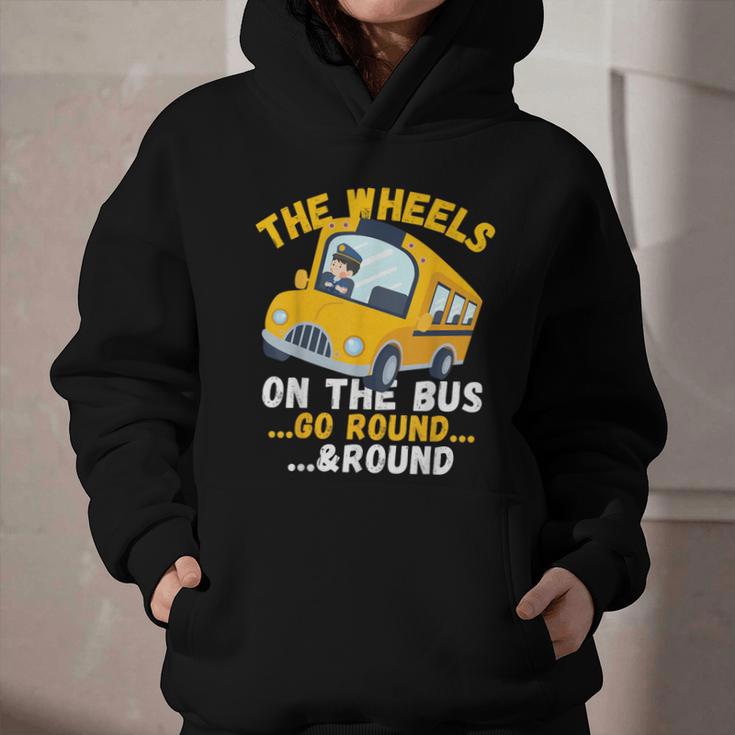 Back To School The Wheels On The Bus Go Round And Round Kids Graphic Youth Hoodie Back To School The Wheels On The Bus Go Round And Round Kids Graphic Youth Hoodie