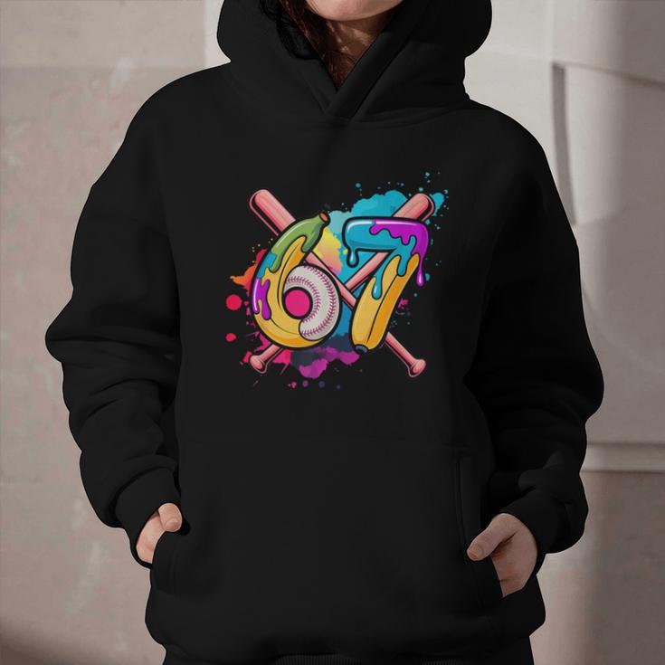 Banana Baseball 67 Ice Cream Drip Meme Graphic Youth Hoodie Banana Baseball 67 Ice Cream Drip Meme Graphic Youth Hoodie