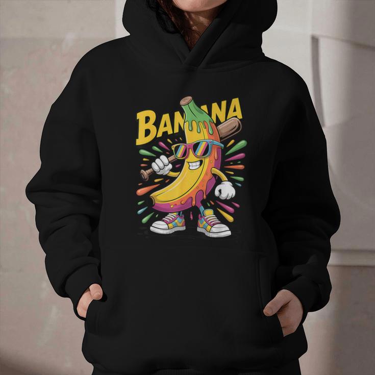 Banana Baseball Cartoon Cool Sports Kids Teens Graphic Youth Hoodie Banana Baseball Cartoon Cool Sports Kids Teens Graphic Youth Hoodie