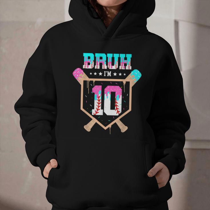 Baseball 10 Year Old Ice Cream Drip 10th Birthday Boy Player Graphic Youth Hoodie Baseball 10 Year Old Ice Cream Drip 10th Birthday Boy Player Graphic Youth Hoodie