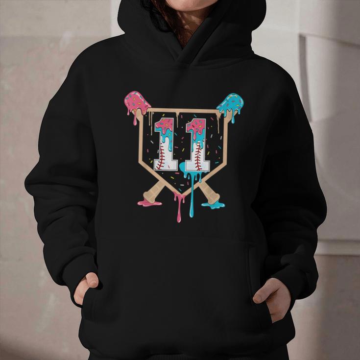 Baseball 11 Year Old Ice Cream Drip 11th Birthday Boy Player Graphic Youth Hoodie Baseball 11 Year Old Ice Cream Drip 11th Birthday Boy Player Graphic Youth Hoodie