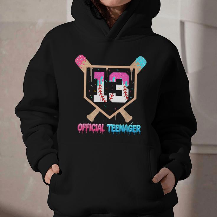 Baseball 13 Year Ice Cream Drip 13th Bday Official Teenager Graphic Youth Hoodie Baseball 13 Year Ice Cream Drip 13th Bday Official Teenager Graphic Youth Hoodie