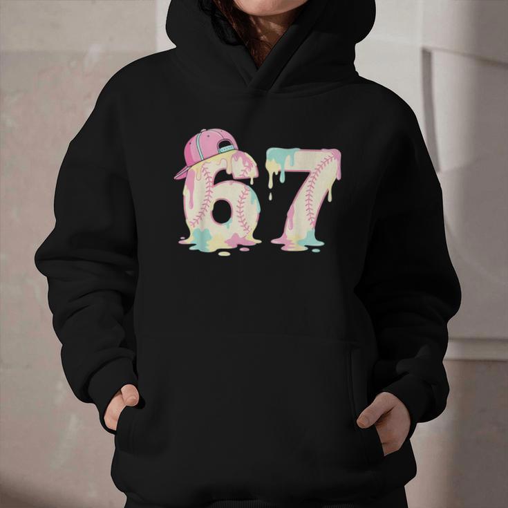 Baseball 67 Dripping Six Seven Drip Boys Gen Z Graphic Youth Hoodie