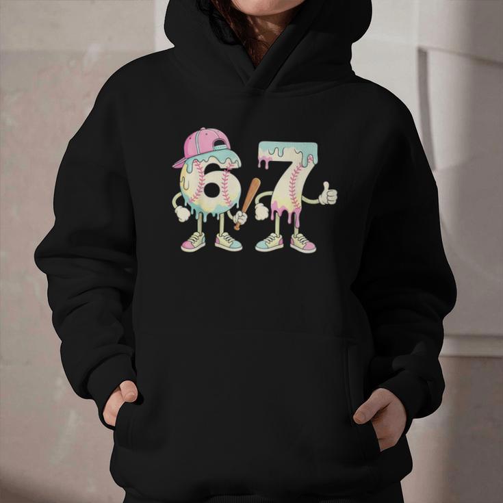 Baseball 67 Dripping Six Seven Drip Meme Ice Cream Boy Graphic Youth Hoodie Baseball 67 Dripping Six Seven Drip Meme Ice Cream Boy Graphic Youth Hoodie