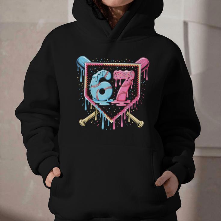 Baseball 67 Ice Cream Drip Six Seven Meme Boy Girl Kid Graphic Youth Hoodie