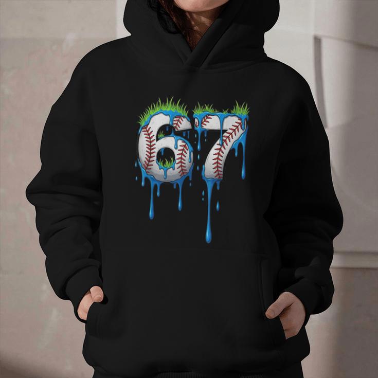 Baseball 67 Six Seven Gen Alpha Meme Blue Drip Boys Graphic Youth Hoodie Baseball 67 Six Seven Gen Alpha Meme Blue Drip Boys Graphic Youth Hoodie