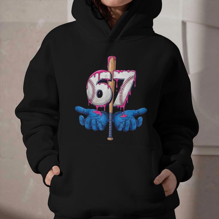 Baseball 67 Six Seven Gen Alpha Meme Drip Graphic Youth Hoodie Baseball 67 Six Seven Gen Alpha Meme Drip Graphic Youth Hoodie