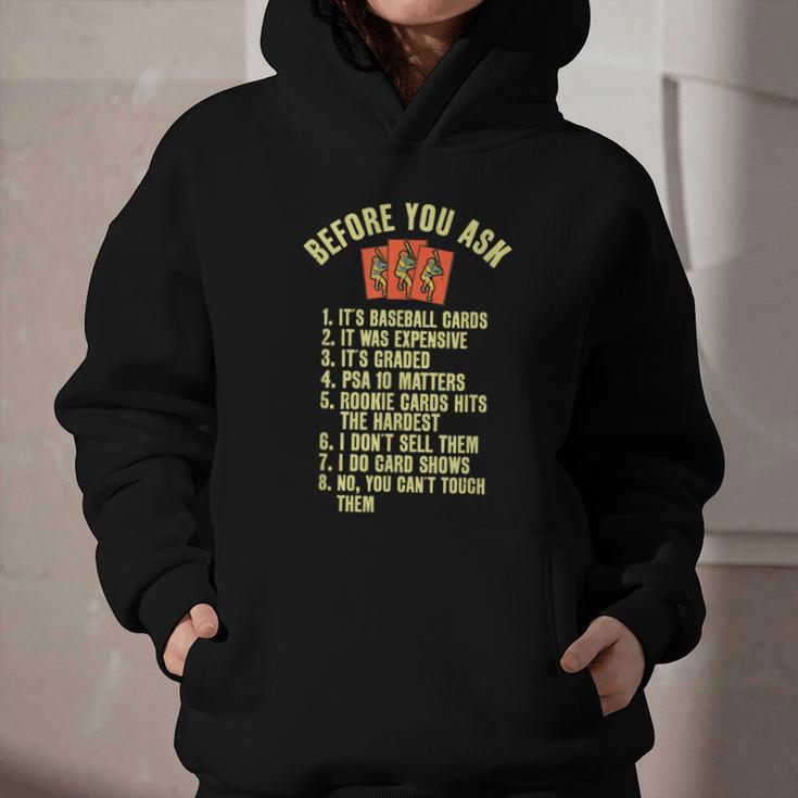 Baseball Card Collector Baseball Card Trading Graphic Youth Hoodie