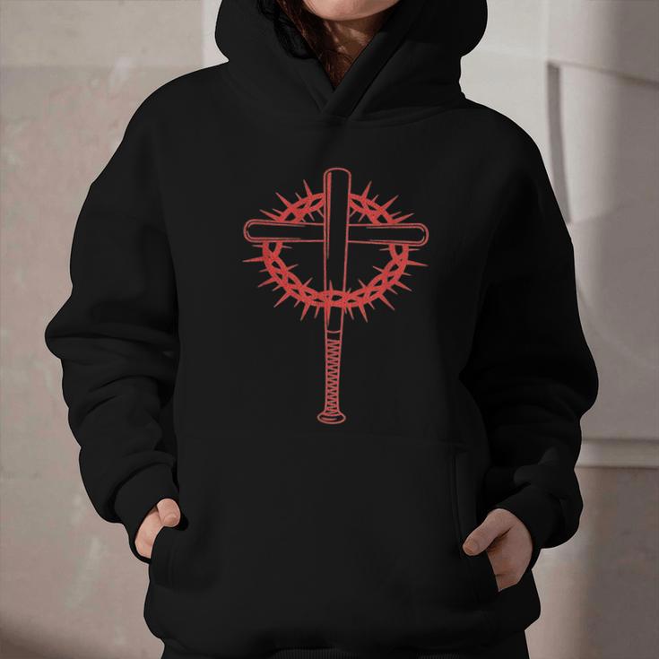 Baseball Cross Bats Pitcher Jesus Faith Graphic Youth Hoodie Baseball Cross Bats Pitcher Jesus Faith Graphic Youth Hoodie