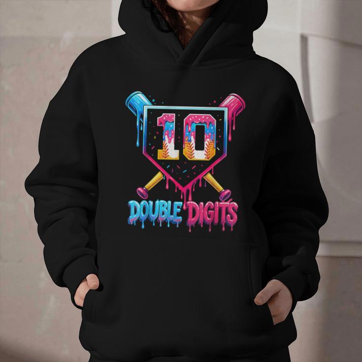 Baseball Drip 10th Birthday Boy Double Digits Ice Cream Drip Graphic Youth Hoodie Baseball Drip 10th Birthday Boy Double Digits Ice Cream Drip Graphic Youth Hoodie