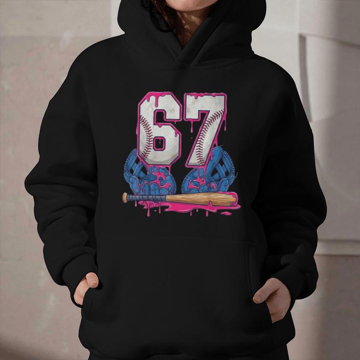 Baseball Drip 67 Meme Six Seven 6-7 Gen Alpha Slang Graphic Youth Hoodie Baseball Drip 67 Meme Six Seven 6-7 Gen Alpha Slang Graphic Youth Hoodie